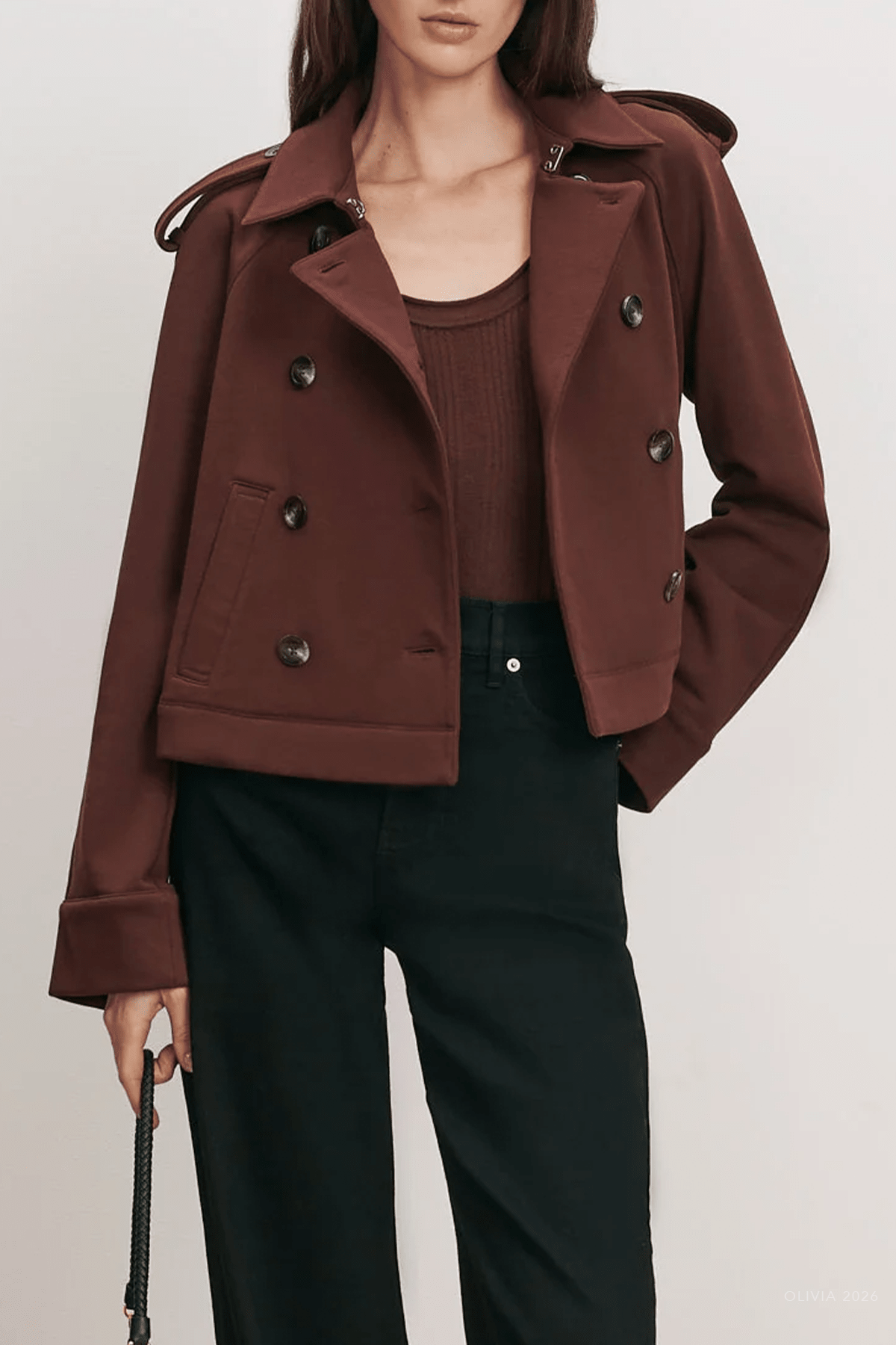 Veronica Beard Conneley Cropped Trench Coat - Image 2