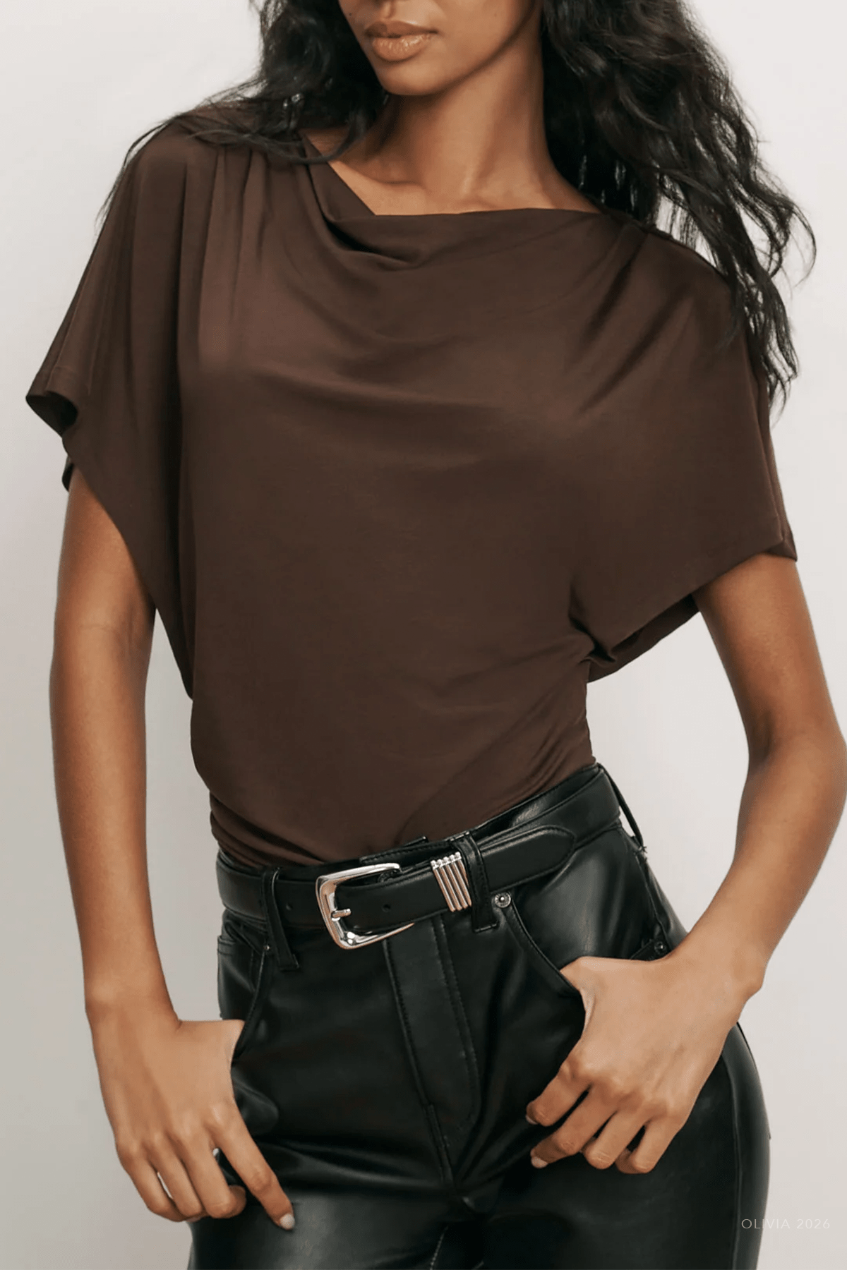 MNVERO041026044518137_2 Veronica Beard Lila Ruched Top - Image 2