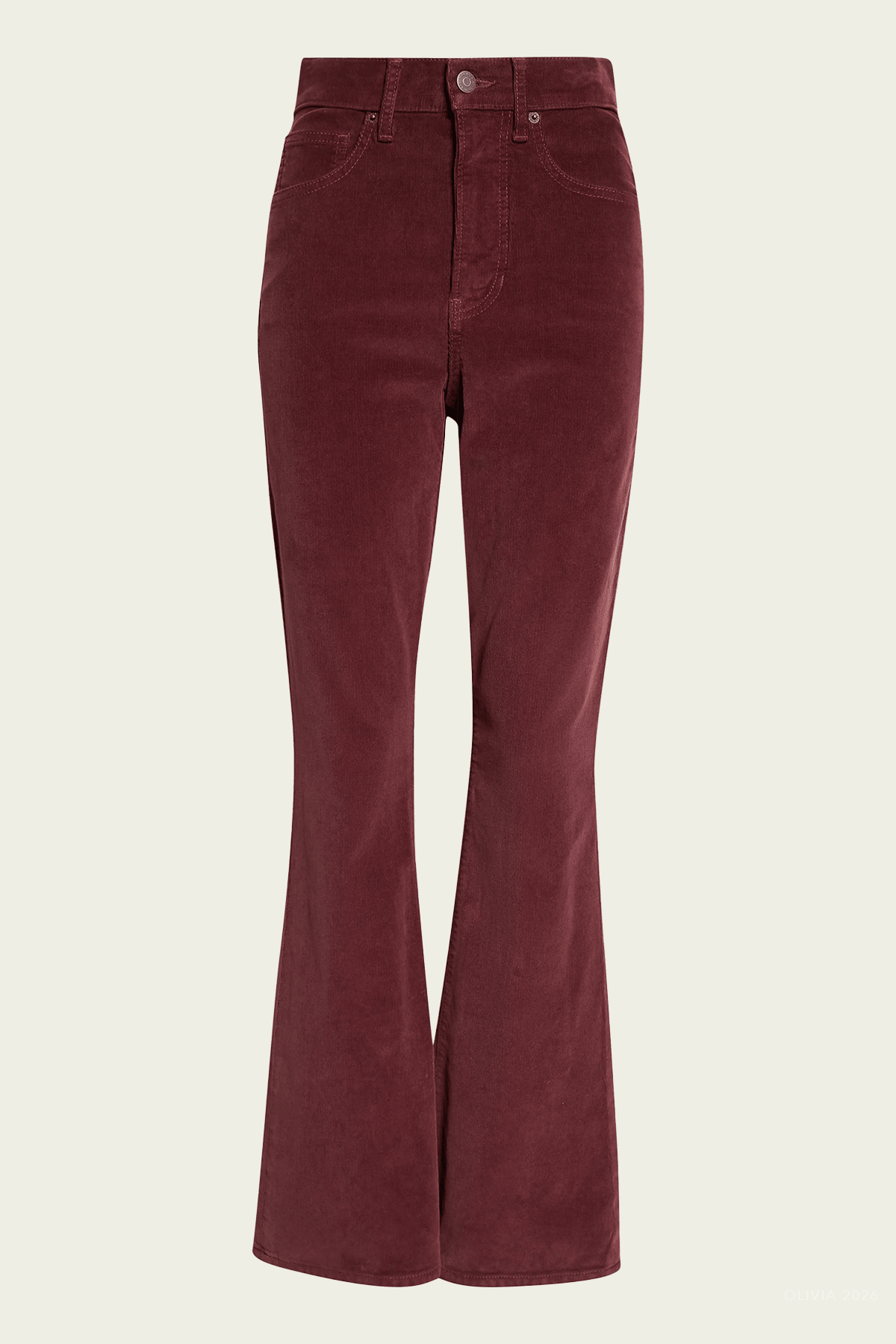 Veronica Beard Carson Corduroy Kick-Flare Pant - Image 1