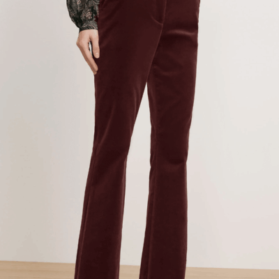 Veronica Beard Gracie Velvet Flare Pant - Image 2