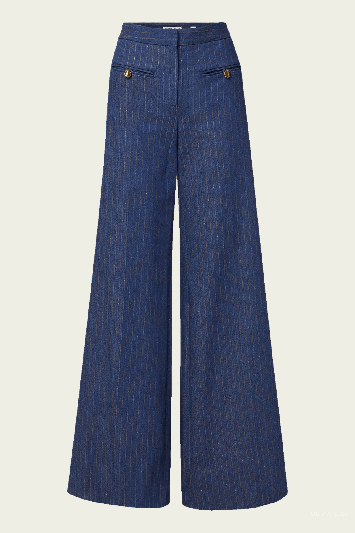Veronica Beard Ledger Wide-Leg Denim Pant - Image 1