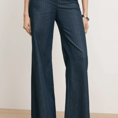 Veronica Beard Ledger Wide-Leg Denim Pant - Image 2