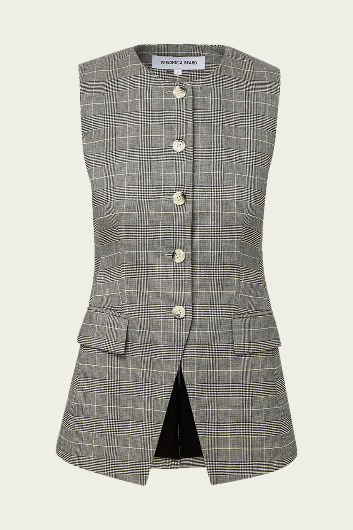 Veronica Beard Lois Plaid Vest - Image 1