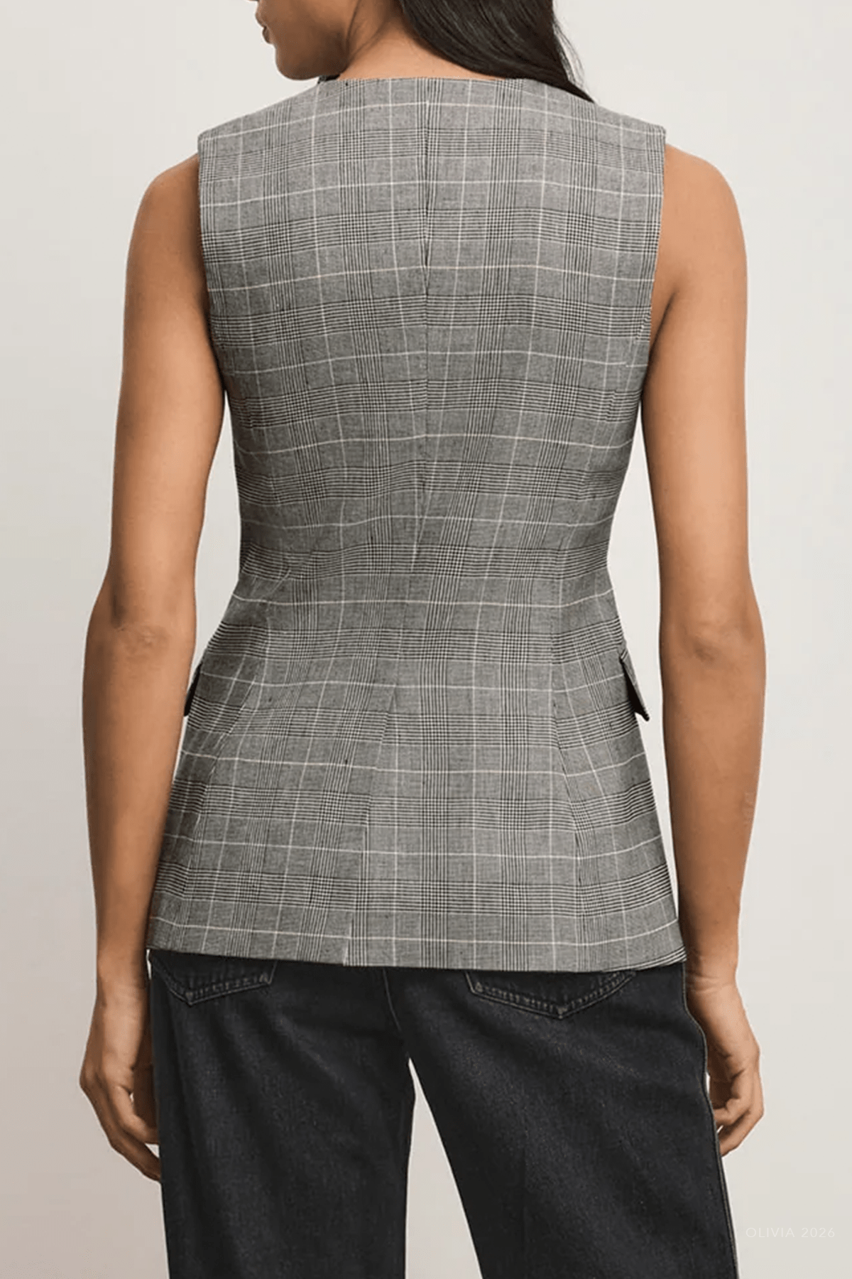 Veronica Beard Lois Plaid Vest - Image 3