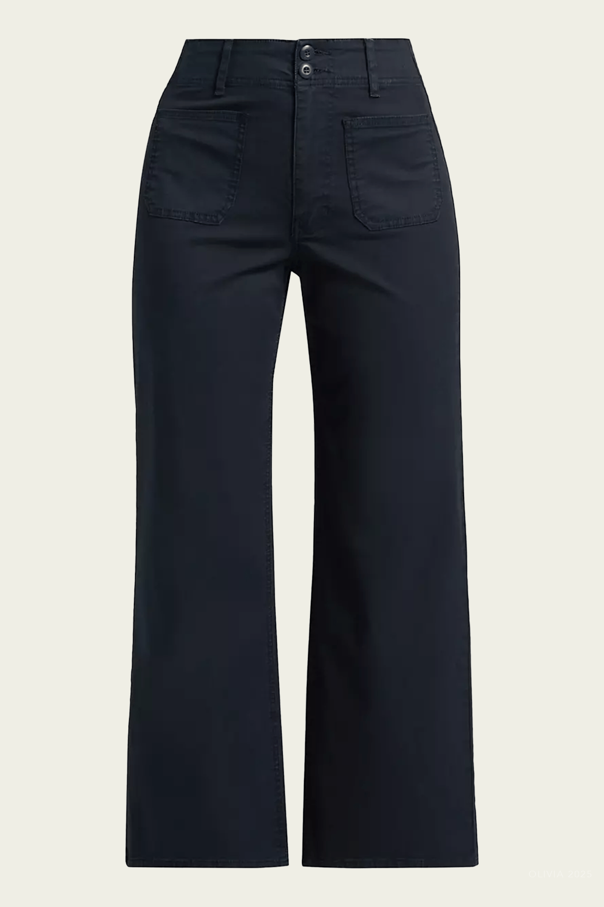 Veronica Beard Grant Cropped High-Rise Wide Leg Pants - Image 1
