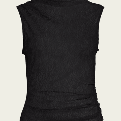 Veronica Beard Mylie Lace Mock-Neck Tank Top - Image 1