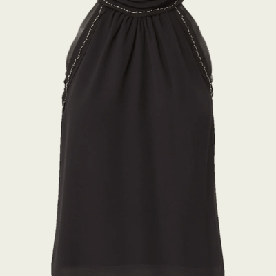 Veronica Beard Tanisha Silk Halter Top - Image 1