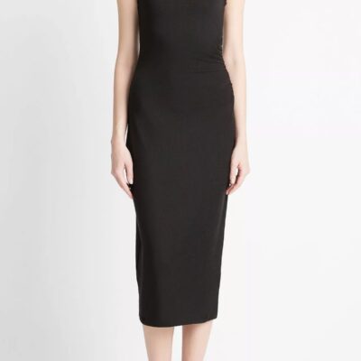 Vince. Sleeveless Gathered-Waist Dress - Image 1