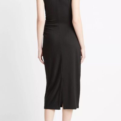 Vince. Sleeveless Gathered-Waist Dress - Image 2