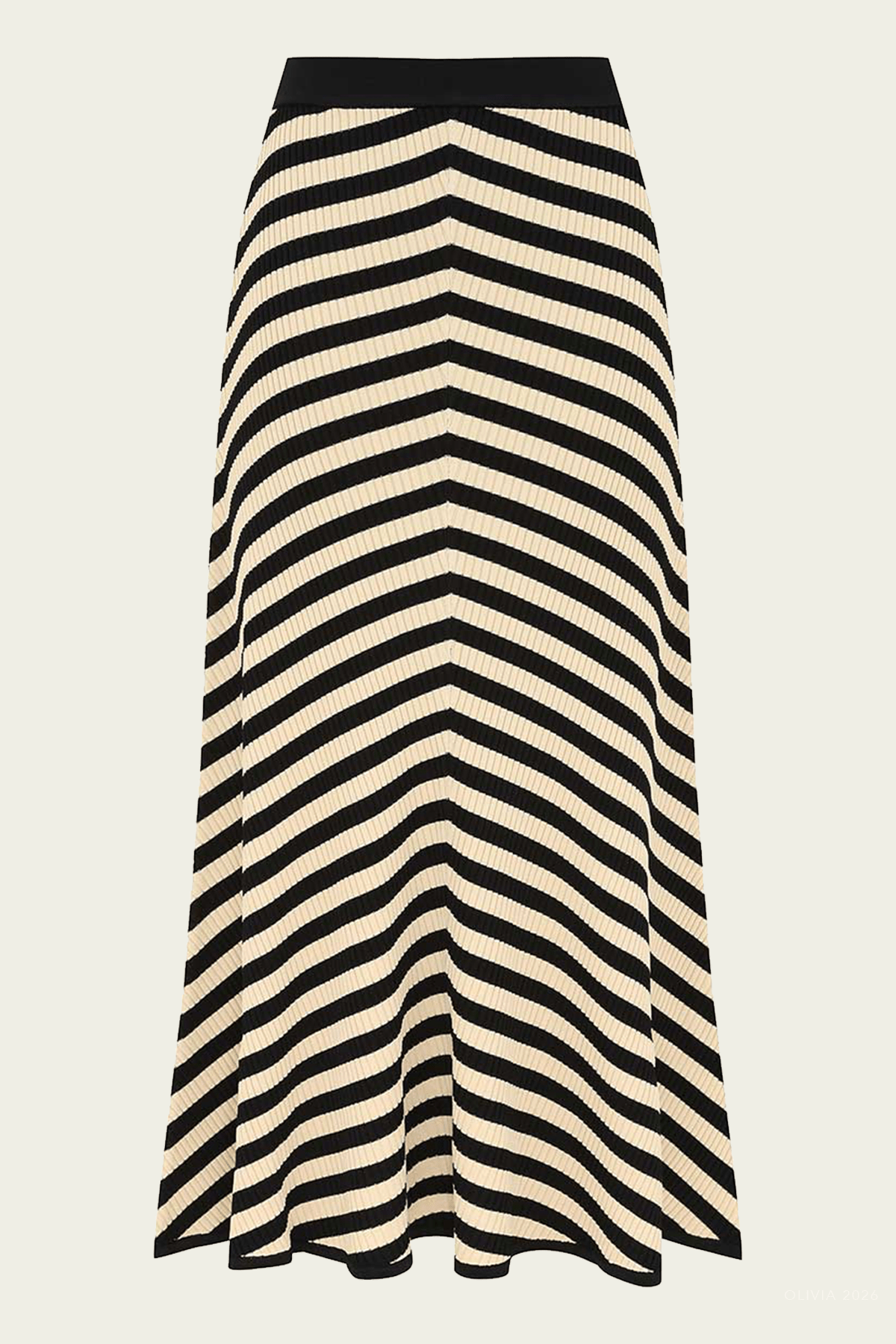 ZIMMERMANN Valiant Deco Stripe Midi Skirt - Image 1