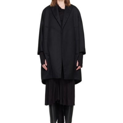 Aaron Esh Black Cocoon Coat