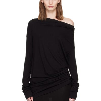 Aaron Esh Black Off The Shoulder Top