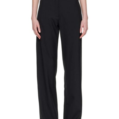 Aaron Esh Black One Seam Trousers