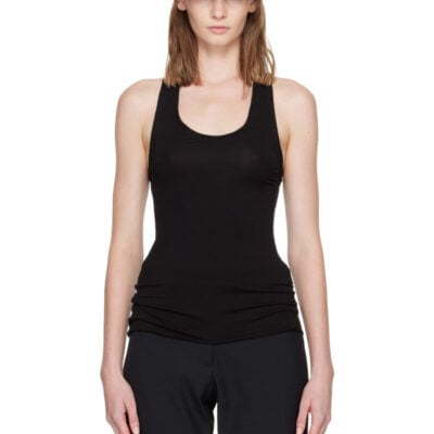 Aaron Esh Black Vest Tank Top