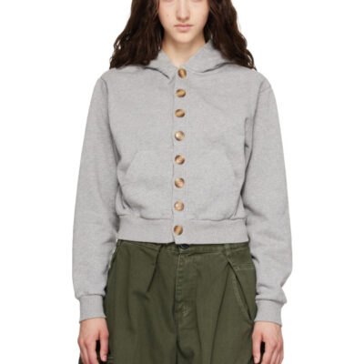 Abra Gray Cardigan Hoodie