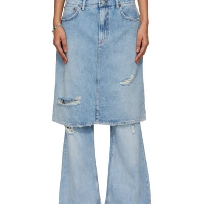 Acne Studios Blue Layered Denim Jeans