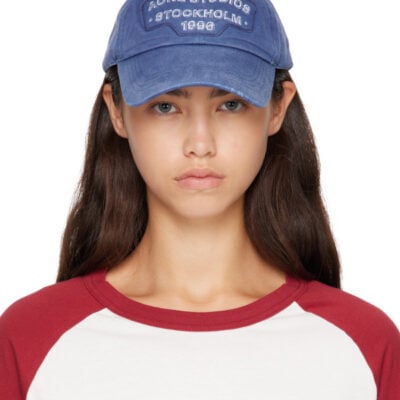 Acne Studios Blue Screenprint Baseball Cap