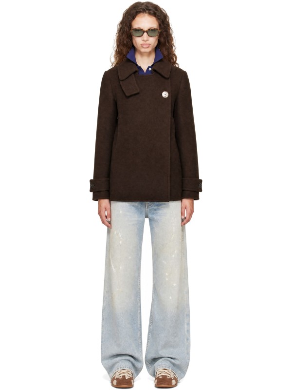 Acne Studios Brown Single-Breasted Wool Jacket