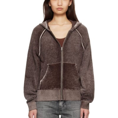 Acne Studios Burgundy Zipper Hoodie