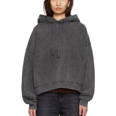 Acne Studios Gray Logo Patch Hoodie
