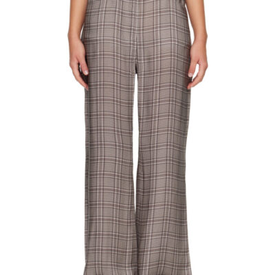 Acne Studios Gray Printed Check Trousers