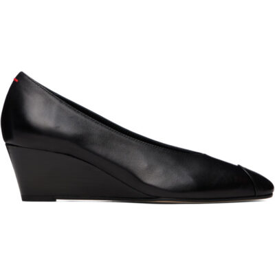 Aeyde Black Calea Cap Heels