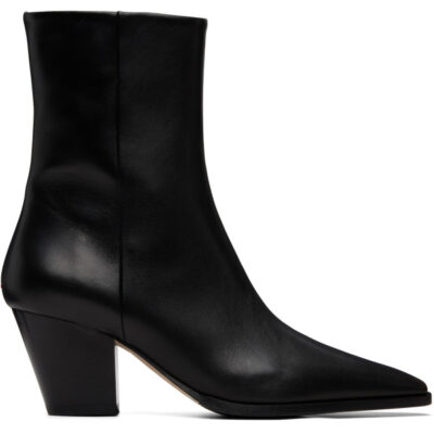 Aeyde Black Hedvig Cowboy Ankle Boots