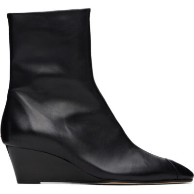 Aeyde Black Mia Cap Nappa Leather Boots
