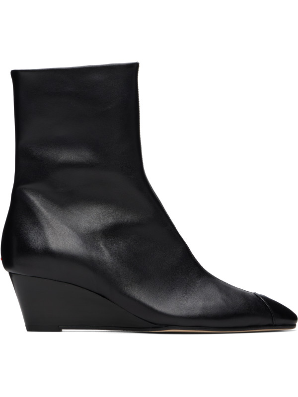 Aeyde Black Mia Cap Nappa Leather Boots