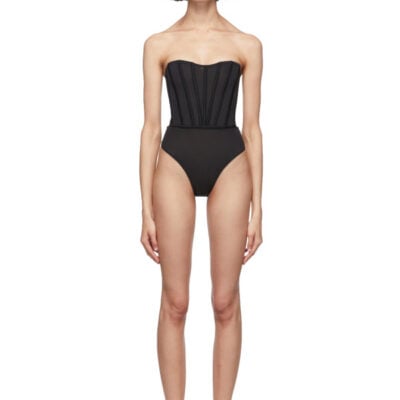 Agent Provocateur Black Roxey Corset Bodysuit