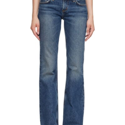Agolde Blue Low Rise Boot Jeans
