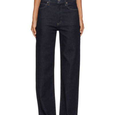 Agolde Navy Harper Straight Jeans