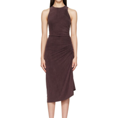 Agolde Purple Anya Midi Dress