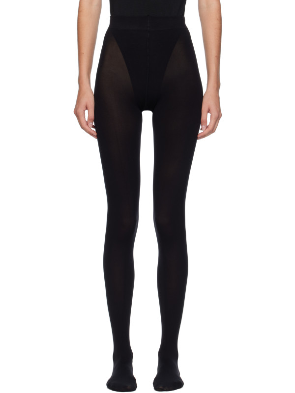 Alaïa Black Integrated Feet Tights