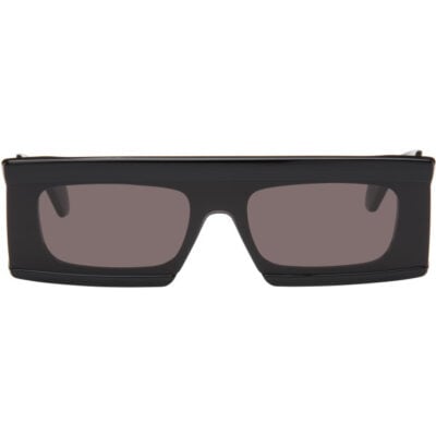 Alaïa Black Rectangular Mask Sunglasses