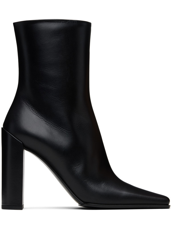 Alaïa Black Soft Calf 90 Ankle Boots