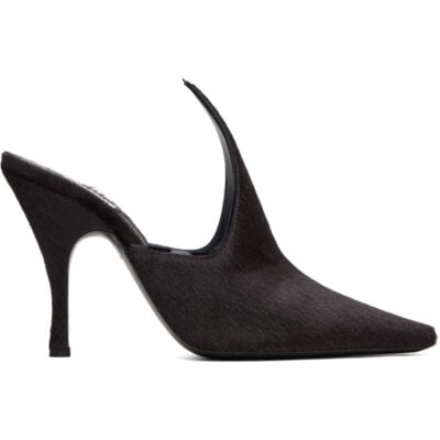 Alaïa Brown Court Mule Heels