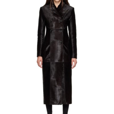 Alaïa Brown Tailored Pony Hair Coat