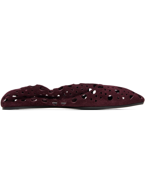 Alaïa Burgundy Vienne Ballerina Flats