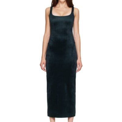 Alaïa Green Tailored Velvet Maxi Dress