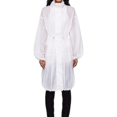 Alaïa White Soft Nylon Bubble Parka