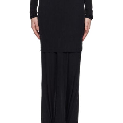 Alainpaul Black Fuseau Warm-Up Maxi Skirt
