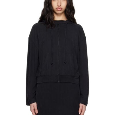 Alainpaul Black Zip-Up Hoodie