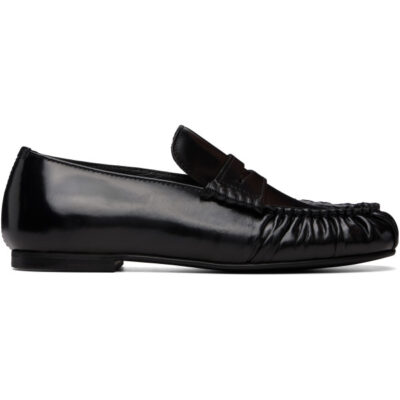 Alohas Black Aven Leather Loafers