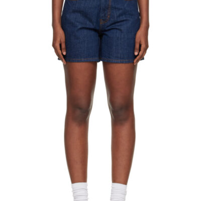 AMI Paris Blue Ami Paris Heritage Cotton Denim Shorts