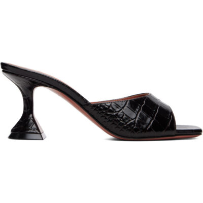 Amina Muaddi Brown Lupita Slipper 70 Heeled Sandals