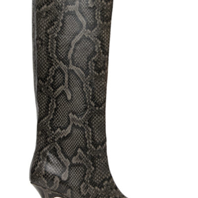 Amina Muaddi Gray Mona 80 Tall Boots