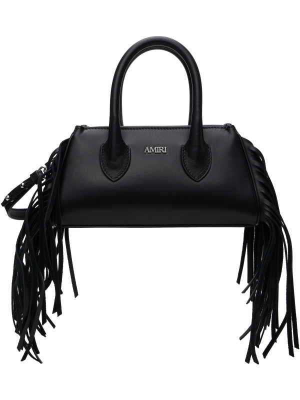 Amiri Black Fringe Micro Honey Bag