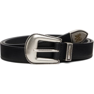 Amiri Black Western Belt