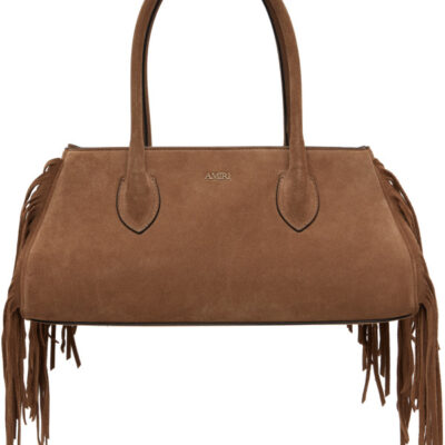 Amiri Brown Suede Fringe Honey 40 Shoulder Bag
